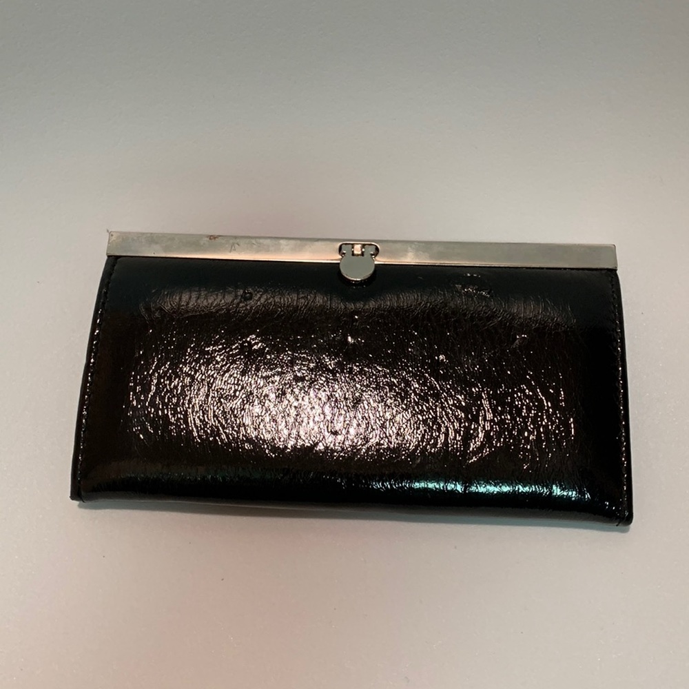 Black with metal accent clutch